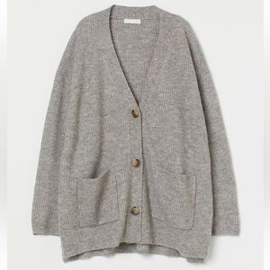 Rib Knit Cardigan, EUC